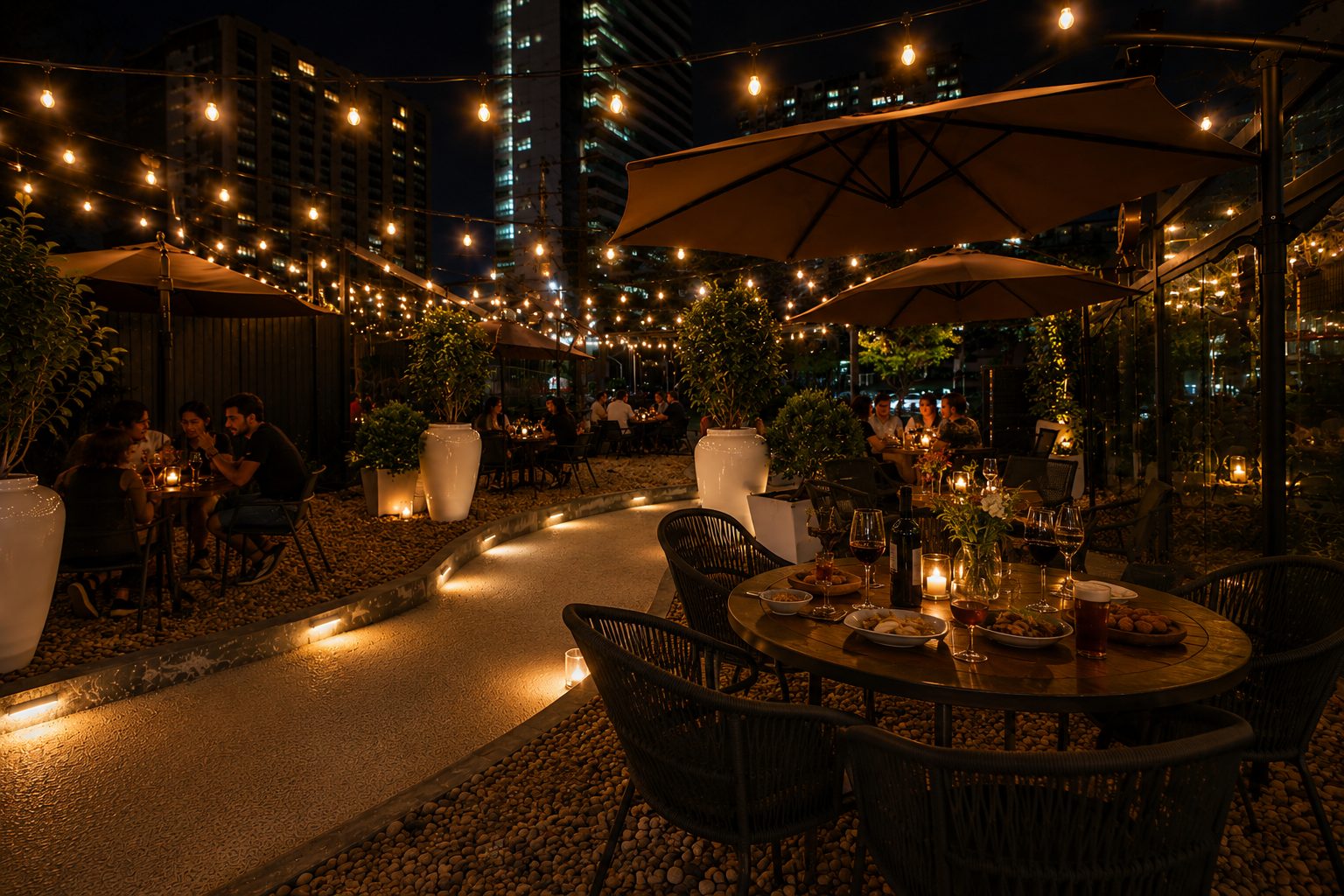 Ambiente do JOAJU preparado para receber eventos sociais e corporativos